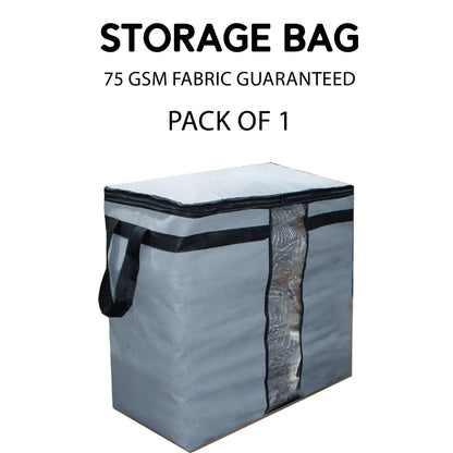 Storage Bag Large Jumbo Black with Rose Flower Design Bedroom Clothes Storage Baga,