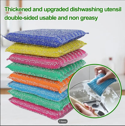 1 Premium Non-Scratch Kitchen Cleaning Sponges | Double-Sided Reusable Dish Scrubber Pads for Pots, Pans & Non-Stick Cookware