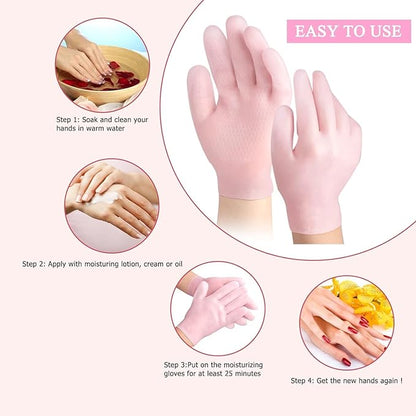SPA Gel Silicone Moisturizing Gloves – Whitening & Softening Hand Care