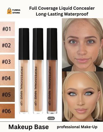 6-Color Waterproof Oil-Control Matte Concealer