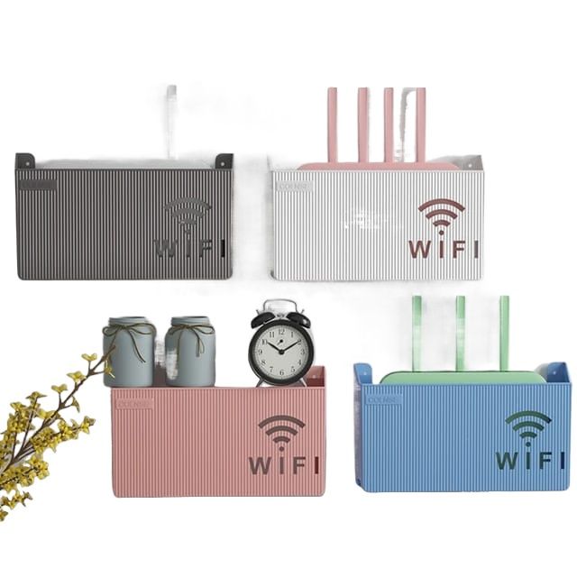 Wall Mounted WiFi Router Holder Box &ndash; Hidden Cable Organizer &amp; Decorative Shelf for Home &amp; Office Short Description: