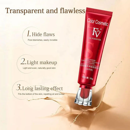 FV Foundation (Ivory) Oil Absorb Liquid Foundation Best Tube Foundation Full Coverage Base 30g