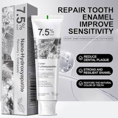 Holydeer Nano Hydroxyapatite Toothpaste | Fluoride Free Enamel Repair & Remineralization | Teeth Whitening Toothpaste | Anti Cavity & Tooth Sensitivity Relief | Gum Protection | Natural Tooth Paste for Sensitive Teeth | Adults & Kids | Fresh Breath