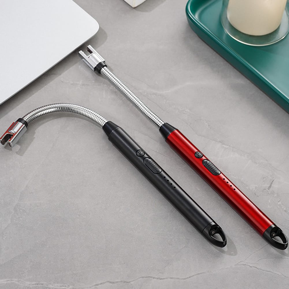 Electric Arc USB Rechargeable Flameless Arc Lighter Flexible and Windproof for Candles, Hiking, Camping, Kitchen, Fireplaces 360 degree free rotation