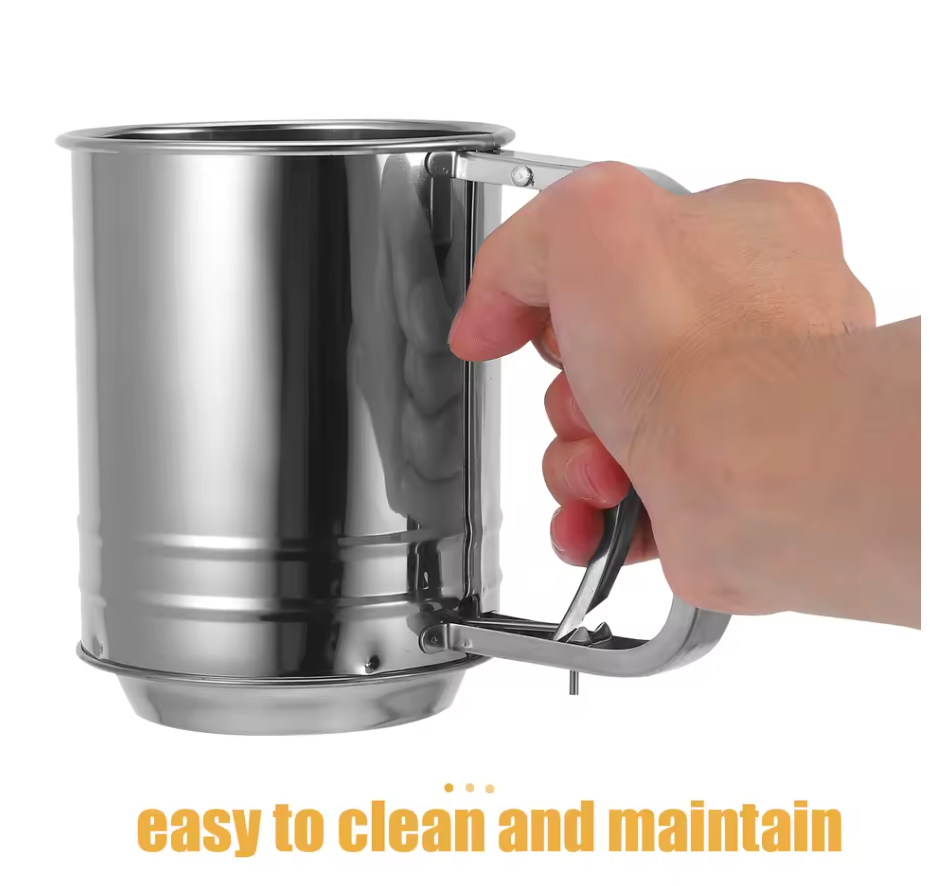 Stainless Steel 3 Cup Flour Sifter