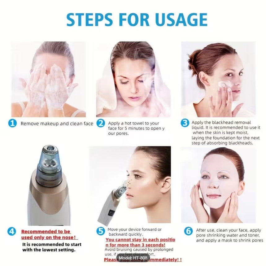 4 in 1 Derma Suction Facial SPA Blackhead Remover Machine