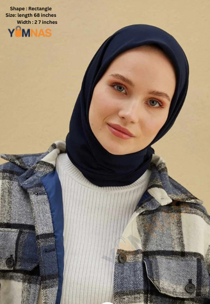 Blue Luxury Chiffon Hijab for Women & Girls