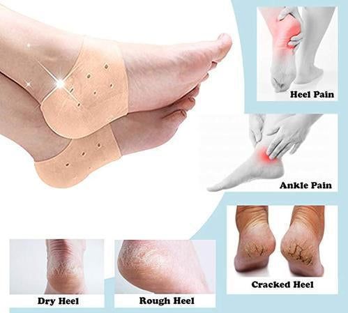 Silicone Gel Heel Pad Socks For Pain Relief And Anti Crack Heel 1 Pair Heel Cups Heel Guards Heel Protectors Heel Sleeves For Relieve Heel Pads Cushion Heel Pain, Heal Dry Cracked Heels, Achilles Tendinitis, For Men & Women
