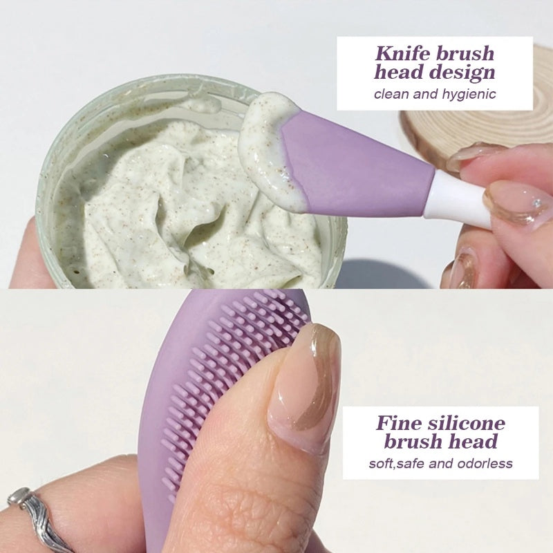 Introducing our Silicone Double Head Mask Brush—a versatile tool for precise mask application and deep cleansing. With dual silicone heads for even distribution and portability, it's your skincare essential for effortless routines.