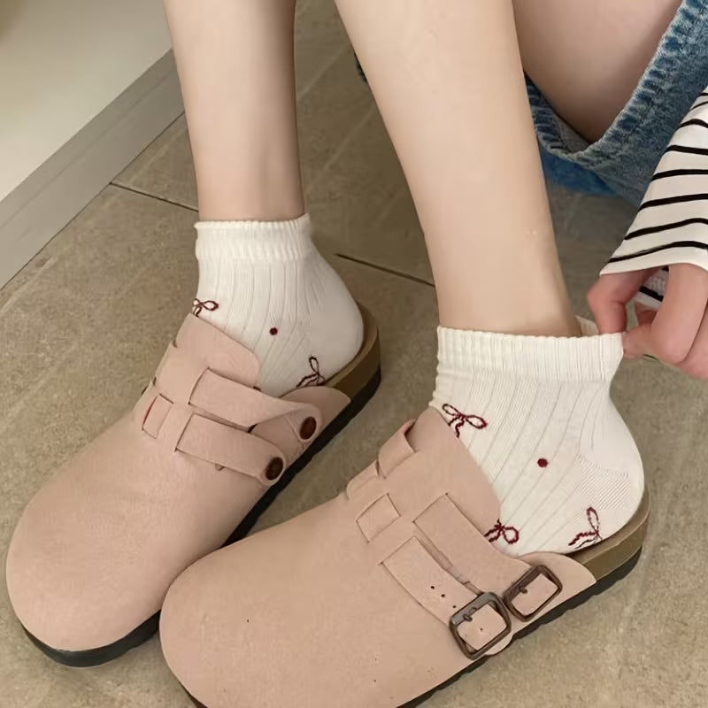 Women'S Striped Bowknot Ankle Socks