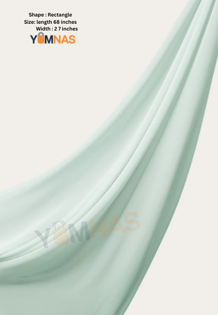 Aqua Green Luxury Chiffon Hijab for Women & Girls