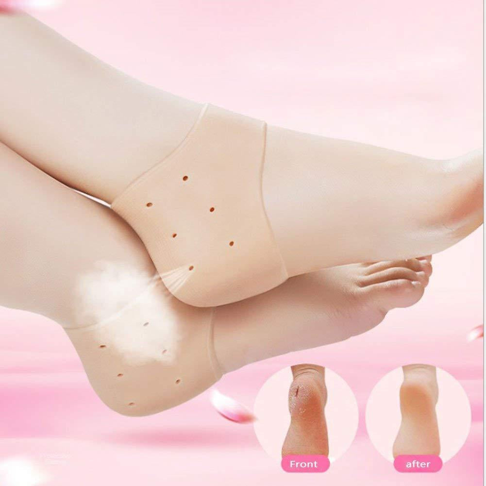 Silicone Gel Heel Pad Socks For Pain Relief And Anti Crack Heel 1 Pair Heel Cups Heel Guards Heel Protectors Heel Sleeves For Relieve Heel Pads Cushion Heel Pain, Heal Dry Cracked Heels, Achilles Tendinitis, For Men & Women