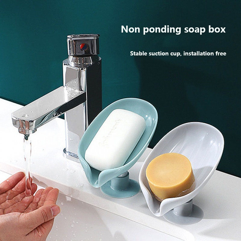 Newstyle Leaf Shape Soap Box Drain Soap Holder