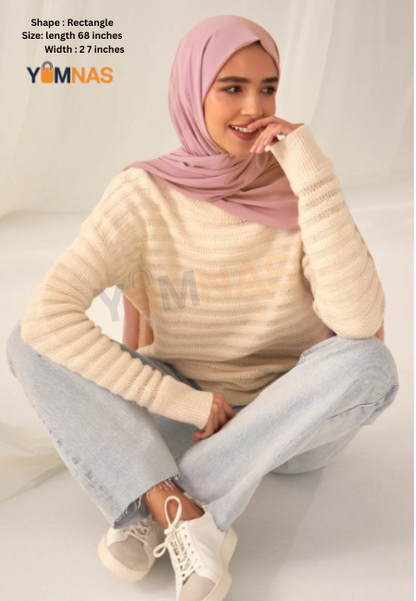 Nude Lilac Luxury Chiffon Hijab for Women & Girls