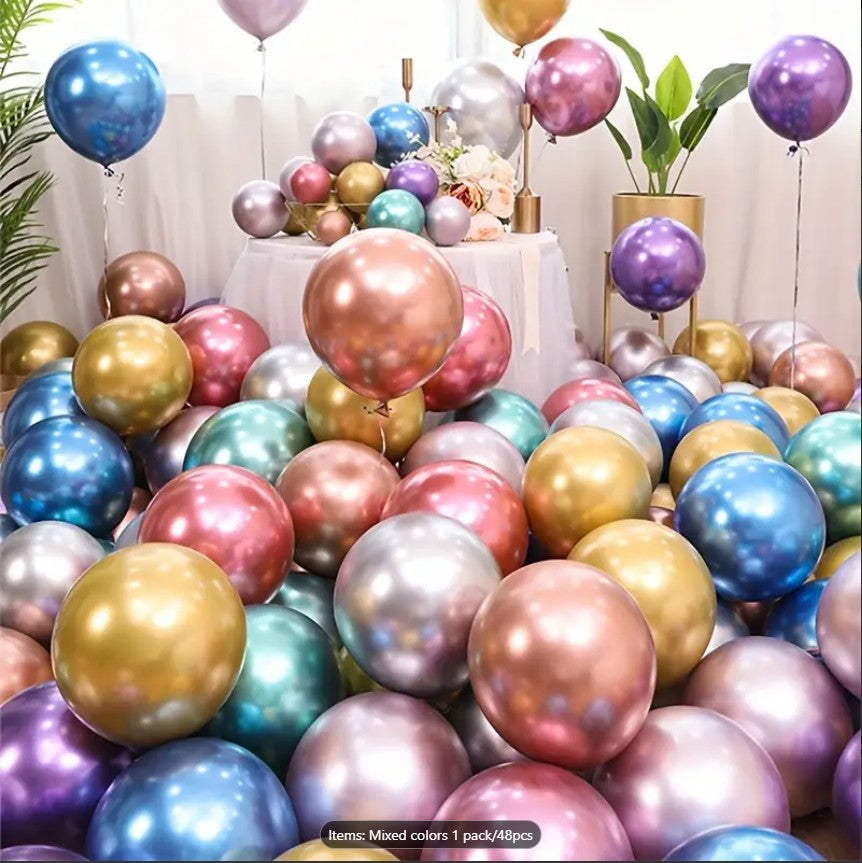 Muliticolour Large Metallic Shiny Balloons