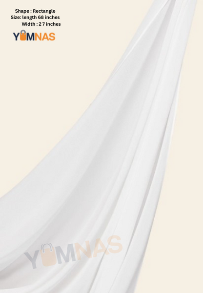 White Luxury Chiffon Hijab for Women & Girls