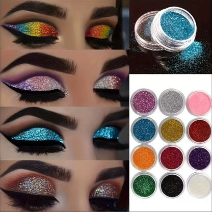 Metallic Glitter Shades Eyeshadow & Nail Art Palette |