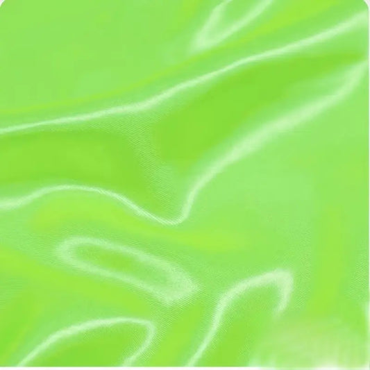 Lime Unstitched 2 Piece Plain Imported Korean Silk Shirt & Trouser Set for Women