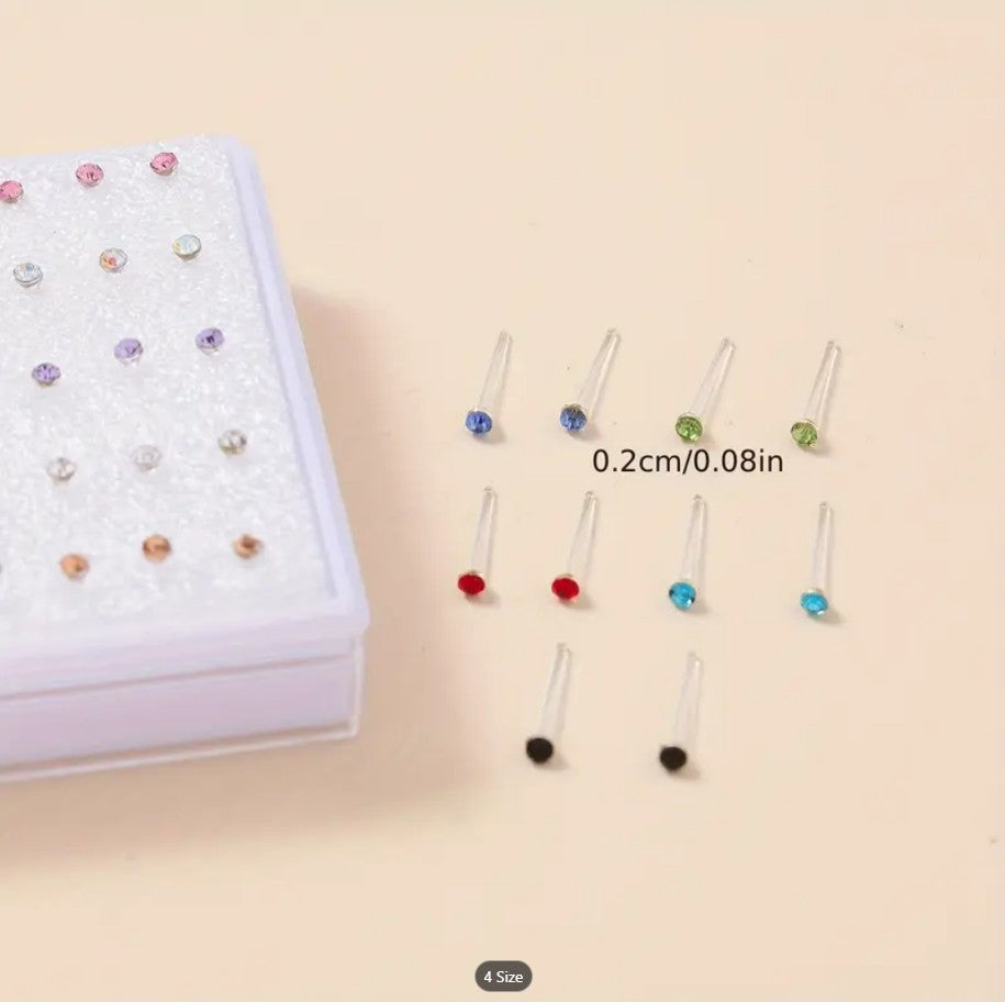 Zirconia Stud Earrings Set