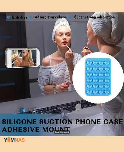 Double Side Silicone Suction Pad Phone Holder Self - Adhesive Rubber Suction Holder Silicon Square Phone Case Silicon Pad For Phone - Compatible With All Mobiles & Tablets