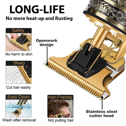 T9 Vintage Hair Trimmer For Men | T9 Rechargeable Shaver Machine For Men| Professional Hair Trimming Machine | Hair Trimmer and Shaver For Boys