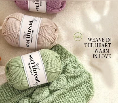 Premium Double Knit Wool Yarn - 4 Ply Soft Acrylic (60g) for Knitting & Crochet - Vista Brand