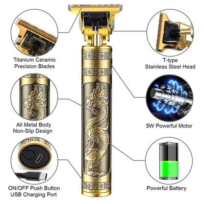 T9 Vintage Hair Trimmer For Men | T9 Rechargeable Shaver Machine For Men| Professional Hair Trimming Machine | Hair Trimmer and Shaver For Boys