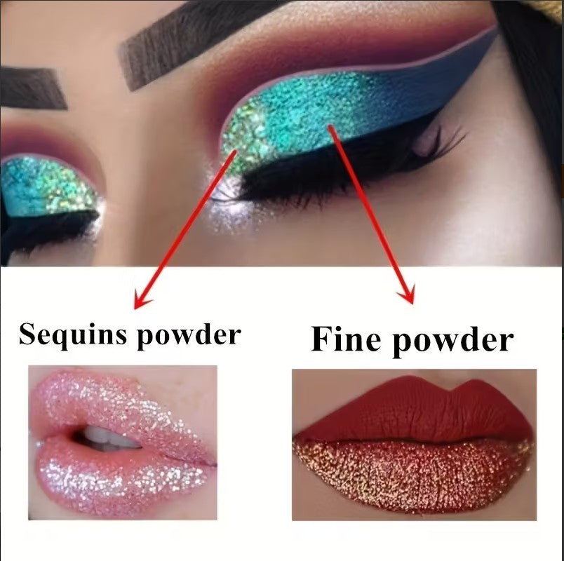Metallic Glitter Shades Eyeshadow & Nail Art Palette |