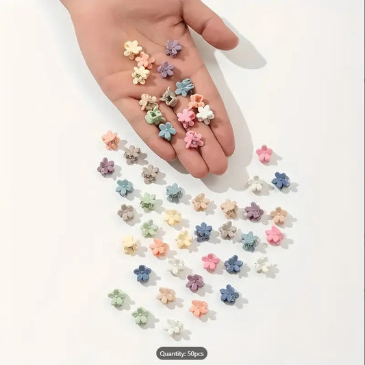 6 Pcs Mini Flower Hair Claw Clips for Kids