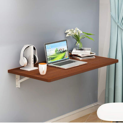 Multipurpose Wall Mounted Folding Table – Space-Saving Wooden Laptop & Office Desk for Home, Kitchen & Study