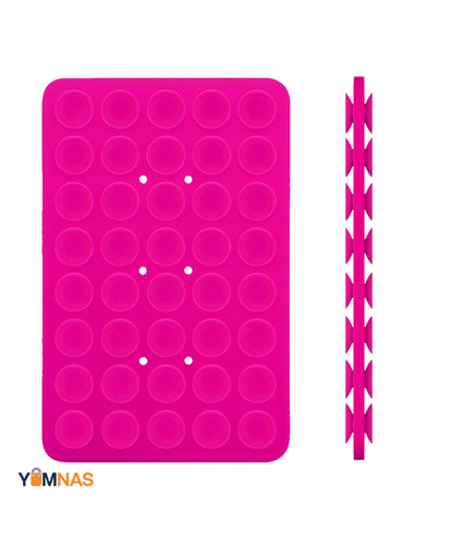 Double Side Silicone Suction Pad Phone Holder Self - Adhesive Rubber Suction Holder Silicon Square Phone Case Silicon Pad For Phone - Compatible With All Mobiles & Tablets