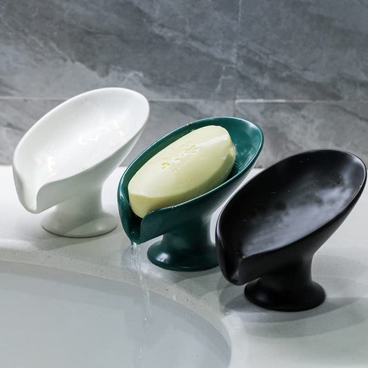 Newstyle Leaf Shape Soap Box Drain Soap Holder