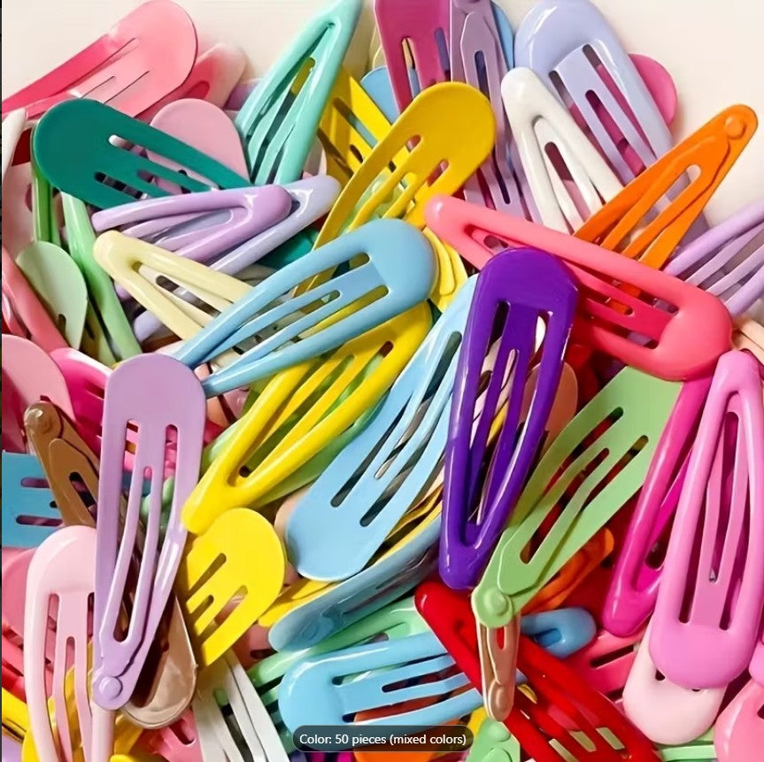 Pack of 6 Y2K Candy Color Hair Clips – Multifunctional Retro Hair Accessories for Women & Girls