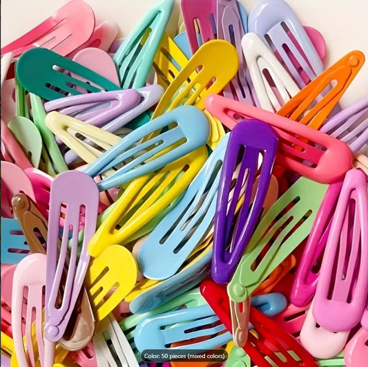 Pack of 6 Y2K Candy Color Hair Clips – Multifunctional Retro Hair Accessories for Women & Girls