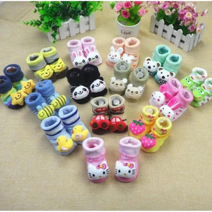 Baby 2 in 1 Socks Shoes / kids Toddlers Booties 0 - 12 month - Multicolour