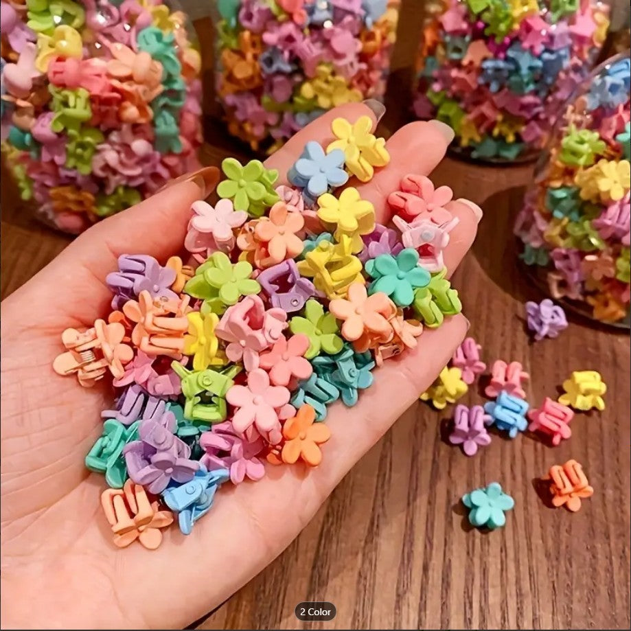6 Pcs Mini Flower Hair Claw Clips for Kids