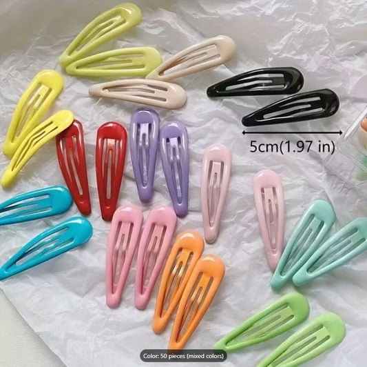 Pack of 6 Y2K Candy Color Hair Clips – Multifunctional Retro Hair Accessories for Women & Girls