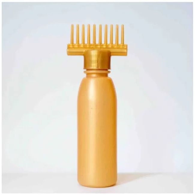 Yellow Hair Oil Comb Bottle