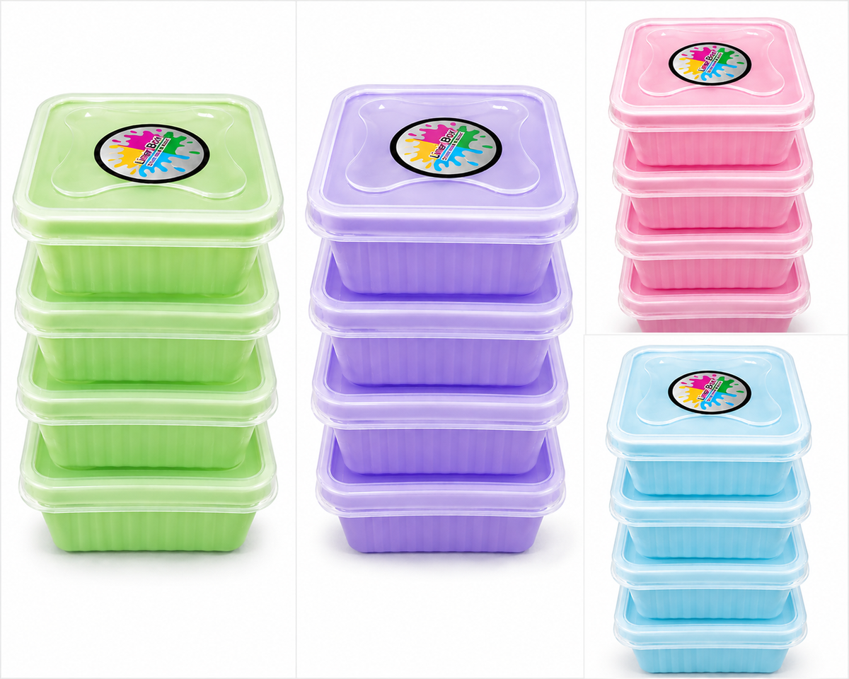 Premium 4-Piece Food Storage Container Set - BPA Free, Leak Proof, Stackable Kitchen Organizers - 1 Litre Each