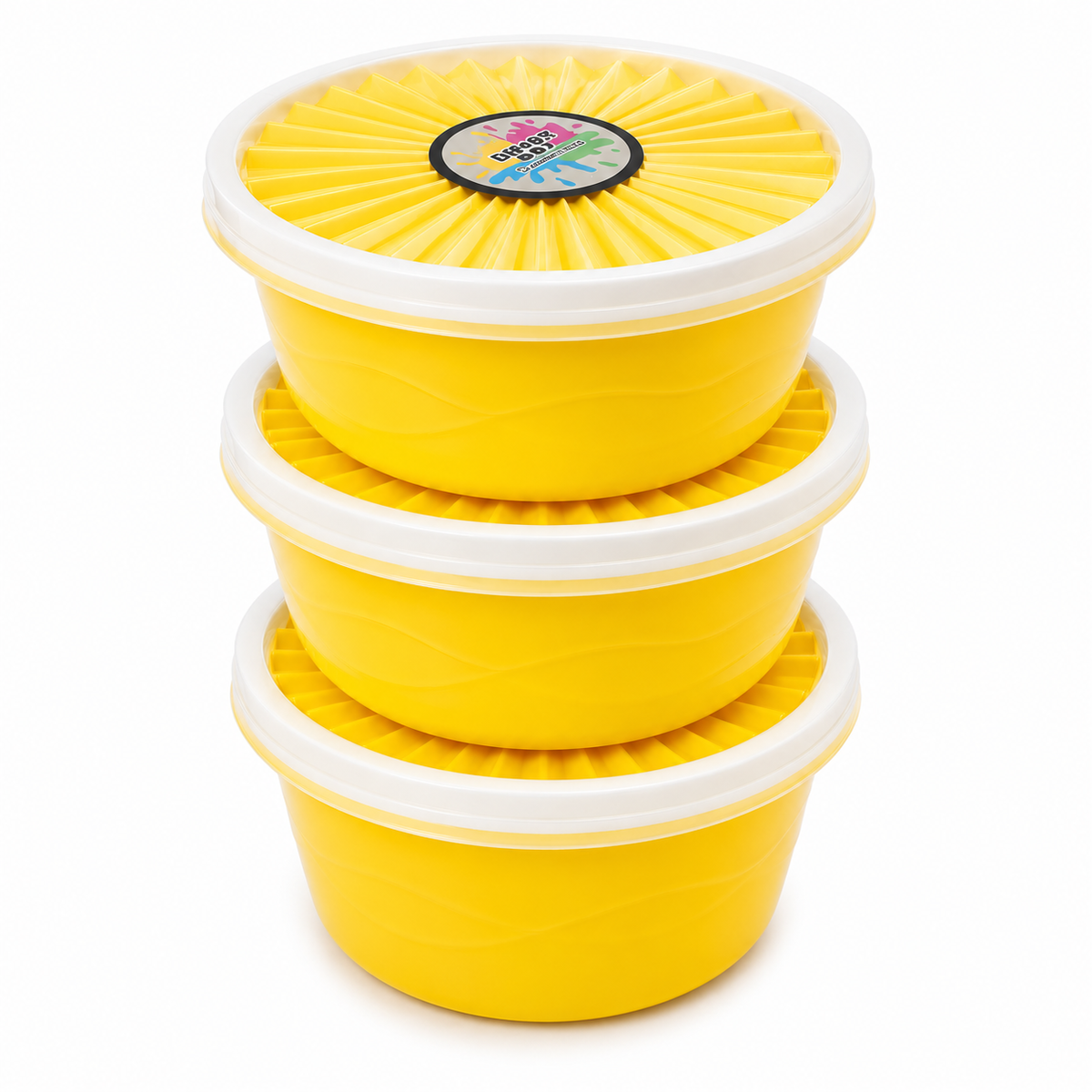 Premium 3-Piece Round Food Storage Container Set - BPA Free, Leak Proof, Stackable Kitchen Organizers - 500ml Each