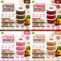 Premium 3-Piece Round Food Storage Container Set - BPA Free, Leak Proof, Stackable Kitchen Organizers - 500ml Each