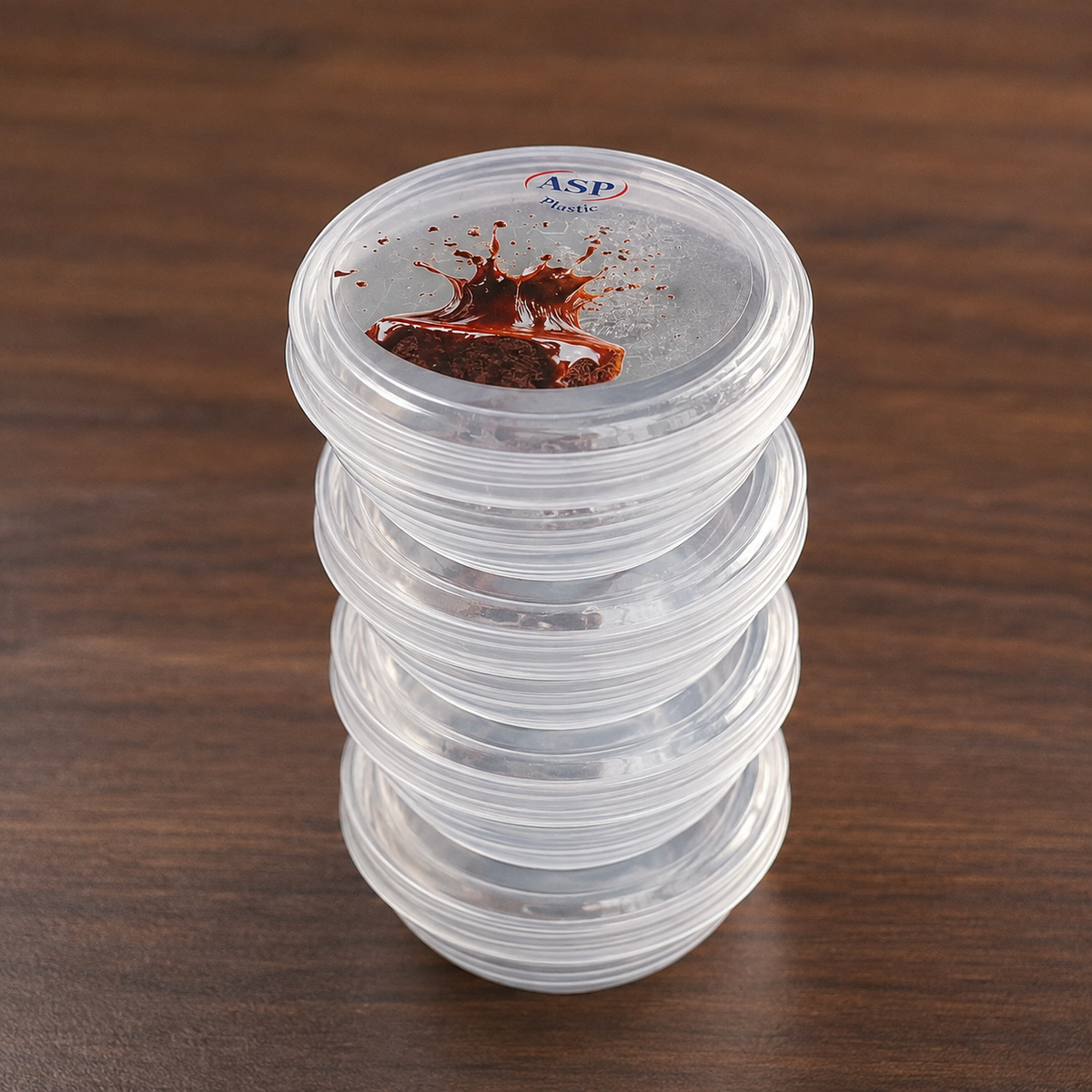 ASP Plastic Premium Transparent Round Storage Container Set - BPA Free, Airtight Leak Proof Kitchen Organizers with Lids