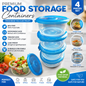 Premium Red and Pink Rectangular Food Storage Container Set - Airtight Leakproof BPA Free Kitchen Organizers with Vibrant Lids