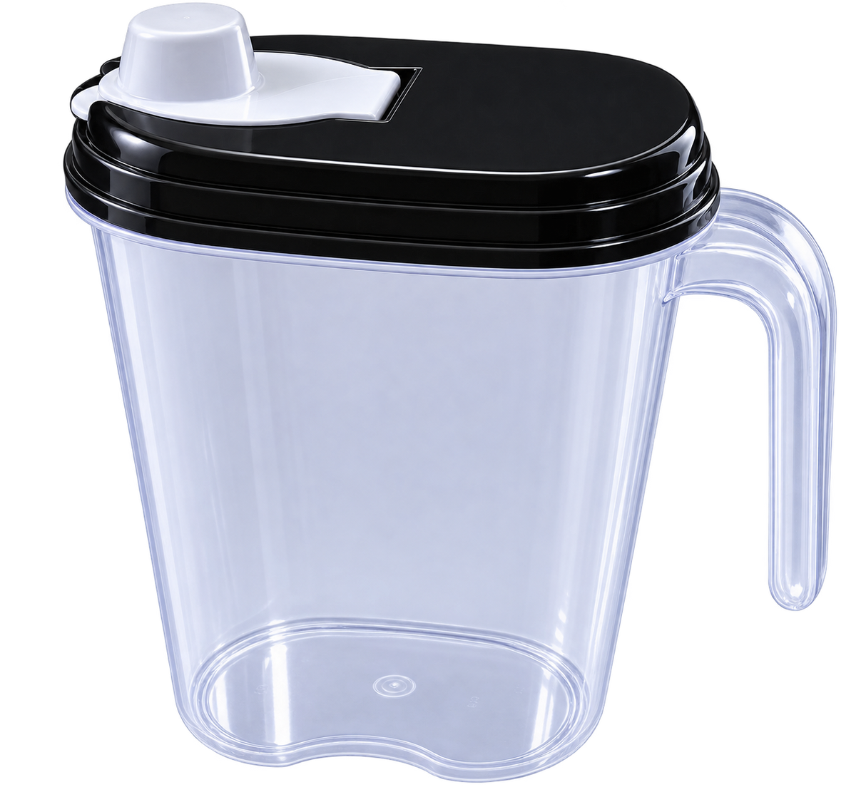 Premium Plastic Oil Dispenser Jug with Red Lid - 100% Leakproof Liquid & Cooking Oil Container with Easy Pour Spout & Handle