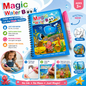 Magic Water Drawing Book for Kids - Reusable Water Painting Coloring Book with Refillable Magic Pen, No Ink No Mess Educational Toy