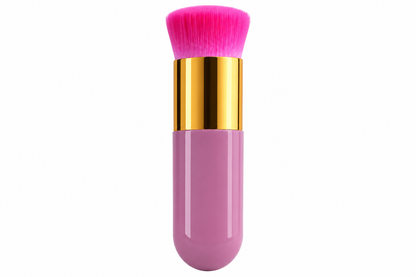 Portable Capsule Makeup Brush Set - Cute Mini Travel Foundation, Blush & Powder Brush with Protective Cover