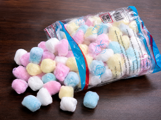 Premium Multicolored Cotton Balls - 100% Pure Soft Cotton Spheres for Makeup Removal, Skincare, Baby Care & Crafts