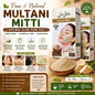 Natural Multani Mitti Face Pack Powder - Pure Fuller's Earth Clay for Oil Control, Acne Treatment & Glowing Skincare