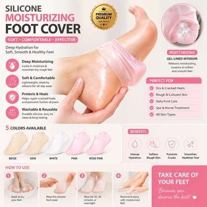 Silicone Gel Heel Pad Socks For Pain Relief And Anti Crack Heel 1 Pair Heel Cups Heel Guards Heel Protectors Heel Sleeves For Relieve Heel Pads Cushion Heel Pain, Heal Dry Cracked Heels, Achilles Tendinitis, For Men & Women