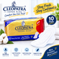 (10 Pack ) Cleopatra original sanitary pads for girls periods with 7 high-tech protective layers, 10 super plus pads